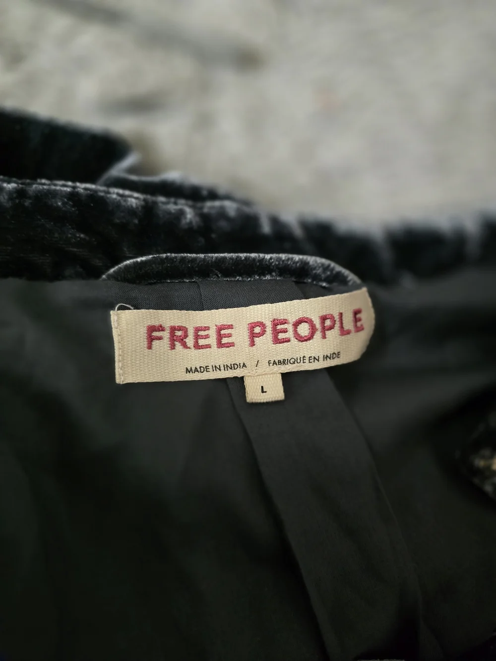Velvet Military-Inspired Black Women's Jacket